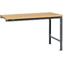 Manuflex Ansatztisch UNIVERSAL Spezial, Tischplatte Multiplex, 1500x1000, anthrazit