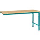 Manuflex Ansatztisch UNIVERSAL Spezial, Tischplatte Multiplex, 1750x1000, wasserblau