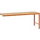 Manuflex Ansatztisch UNIVERSAL Spezial, Tischplatte Multiplex, 2000x1000, rotorange