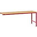 Manuflex Ansatztisch UNIVERSAL Spezial, Tischplatte Multiplex, 2000x1000, rubinrot