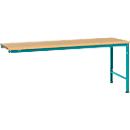 Manuflex Ansatztisch UNIVERSAL Spezial, Tischplatte Multiplex, 2000x1000, wasserblau