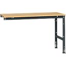 Manuflex Ansatztisch UNIVERSAL Standard, 1500 x 800 mm, Multiplex natur, anthrazit