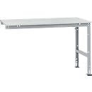 Manuflex Ansatztisch UNIVERSAL Standard, Tischplatte Kunststoff, 1500x1000, alusilber