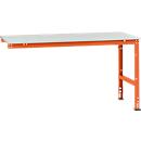 Manuflex Ansatztisch UNIVERSAL Standard, Tischplatte Kunststoff, 1750x1000, rotorange
