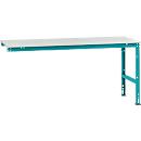 Manuflex Ansatztisch UNIVERSAL Standard, Tischplatte Kunststoff, 2000x1000, wasserblau
