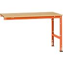 Manuflex Ansatztisch UNIVERSAL Standard, Tischplatte Multiplex, 1500x1000, rotorange