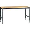 Manuflex Arbeitstisch UNIVERSAL Standard, 1750 x 1000 mm, Multiplex natur, anthrazit