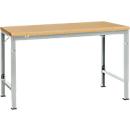 Manuflex basistafel UNIVERSAL Speciaal, 1500 x 1000 mm, multiplex natuur, lichtgrijs