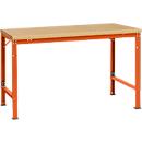 Manuflex basistafel UNIVERSAL Speciaal, 1500 x 1000 mm, multiplex natuur, roodoranje