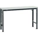 Manuflex basistafel UNIVERSAL Speciaal, 1500 x 800 mm, kunststof lichtgrijs, antraciet
