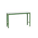 Manuflex basistafel UNIVERSAL Speciaal, 1500 x 800 mm, kunststof lichtgrijs, resedagroen