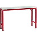 Manuflex basistafel UNIVERSAL Speciaal, 1500 x 800 mm, kunststof lichtgrijs, robijnrood