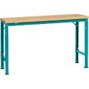 Manuflex basistafel UNIVERSAL Speciaal, 1500 x 800 mm, multiplex natuur, waterblauw