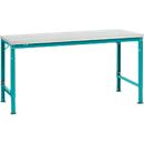 Manuflex basistafel UNIVERSAL Speciaal, 1750 x 1000 mm, kunststof lichtgrijs, waterblauw