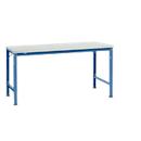 Manuflex basistafel UNIVERSAL Speciaal, 1750 x 1000 mm, melamine lichtgrijs, briljantblauw