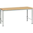 Manuflex basistafel UNIVERSAL Speciaal, 1750 x 1000 mm, multiplex natuur, lichtgrijs