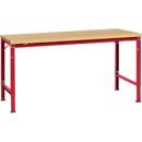 Manuflex basistafel UNIVERSAL Speciaal, 1750 x 1000 mm, multiplex natuur, robijnrood