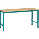 Manuflex basistafel UNIVERSAL Speciaal, 1750 x 1000 mm, multiplex natuur, waterblauw