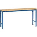 Manuflex basistafel UNIVERSAL Speciaal, 1750 x 800 mm, multiplex natuur, briljantblauw