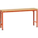 Manuflex basistafel UNIVERSAL Speciaal, 1750 x 800 mm, multiplex natuur, roodoranje