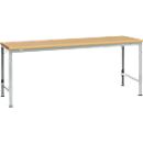 Manuflex basistafel UNIVERSAL Speciaal, 2000 x 1000 mm, multiplex natuur, lichtgrijs
