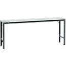 Manuflex basistafel UNIVERSAL Speciaal, 2000 x 800 mm, melamine lichtgrijs, antraciet