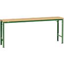 Manuflex basistafel UNIVERSAL Speciaal, 2000 x 800 mm, multiplex natuur, resedagroen