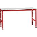 Manuflex basistafel UNIVERSAL Standaard, tafelblad kunststof, 1750 x 800, robijnrood