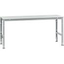 Manuflex basistafel UNIVERSAL Standaard, tafelblad kunststof, 2000 x 800, aluminium zilver