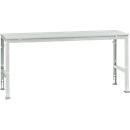 Manuflex basistafel UNIVERSAL Standaard, tafelblad kunststof, 2000 x 800, lichtgrijs