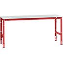Manuflex basistafel UNIVERSAL Standaard, tafelblad kunststof, 2000 x 800, robijnrood