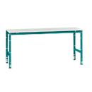 Manuflex basistafel UNIVERSAL Standaard, tafelblad kunststof, 2000 x 800, waterblauw