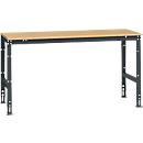 Manuflex basistafel UNIVERSAL Standaard, tafelblad multiplex, 1750 x 800, antraciet