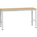 Manuflex basistafel UNIVERSAL Standaard, tafelblad multiplex, 1750 x 800, lichtgrijs