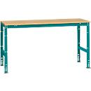 Manuflex basistafel UNIVERSAL Standaard, tafelblad multiplex, 1750 x 800, waterblauw