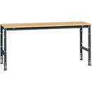 Manuflex basistafel UNIVERSAL Standaard, tafelblad multiplex, 2000 x 800, antraciet
