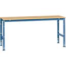 Manuflex basistafel UNIVERSAL Standaard, tafelblad multiplex, 2000 x 800, briljantblauw