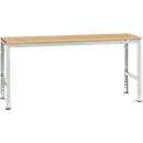 Manuflex basistafel UNIVERSAL Standaard, tafelblad multiplex, 2000 x 800, lichtgrijs
