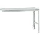 Manuflex extension table UNIVERSAL standard, 1500 x 800 mm, light grey melamine, light grey