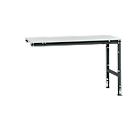 Manuflex Extension Table UNIVERSAL standard, 1500 x 800 mm, light grey plastic, anthracite