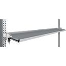 Manuflex Neigbare Ablagekonsole, für Reihe Universal oder Profi, Nutztiefe 345 mm, für Tischbreite 1750 mm, alusilber