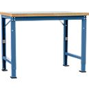 Manuflex werkbank Profi speciaal, tafelblad kunststof, 1250 x 700 mm, briljantblauw
