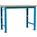 Manuflex werkbank Profi speciaal, tafelblad kunststof, 1250 x 700 mm, lichtblauw