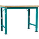 Manuflex werkbank Profi speciaal, tafelblad kunststof, 1250 x 700 mm, waterblauw