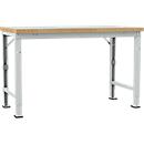 Manuflex werkbank Profi speciaal, tafelblad kunststof, 1500 x 700 mm, lichtgrijs