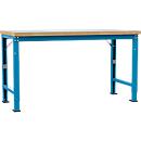Manuflex werkbank Profi speciaal, tafelblad kunststof, 1750 x 700 mm, lichtblauw