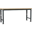 Manuflex werkbank Profi speciaal, tafelblad kunststof, 2000 x 700 mm, antraciet