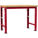 Manuflex werkbank Profi speciaal, tafelblad multiplex, 1250 x 700 mm, robijnrood
