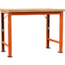 Manuflex werkbank Profi speciaal, tafelblad multiplex, 1250 x 700 mm, roodoranje