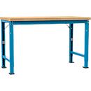 Manuflex werkbank Profi speciaal, tafelblad multiplex, 1500 x 700 mm, lichtblauw